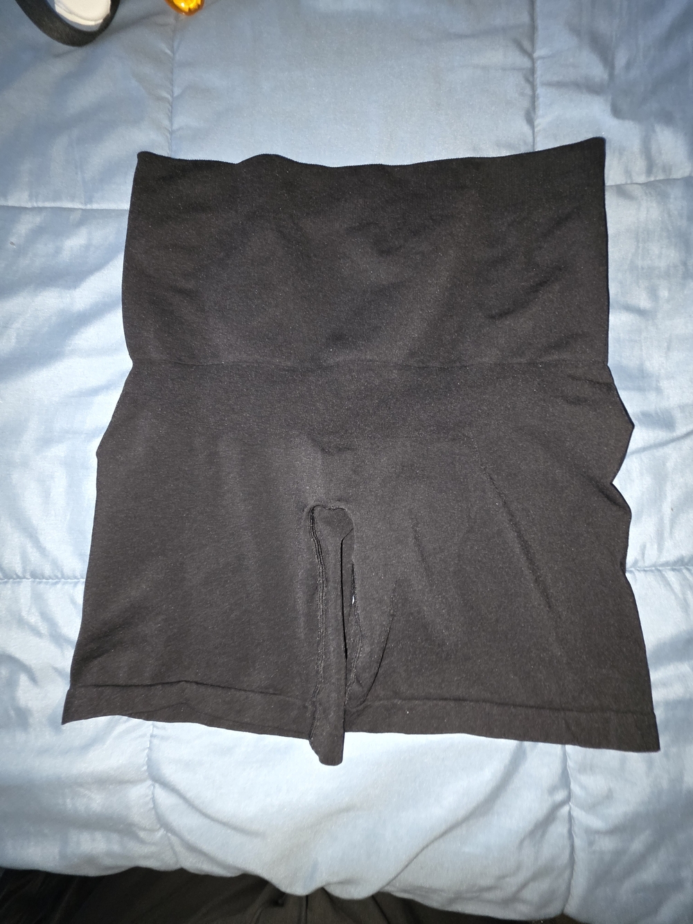 YITTY Black High-Waist Athletic Shorts with Fold-Over Waistband